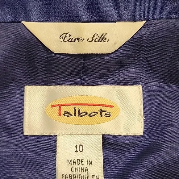 Talbots Royal Blue Women's Silk Blazer - Picture 6 of 6